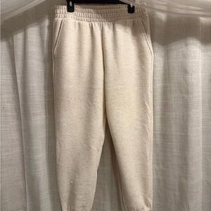 Cream Jogger Sweatpants